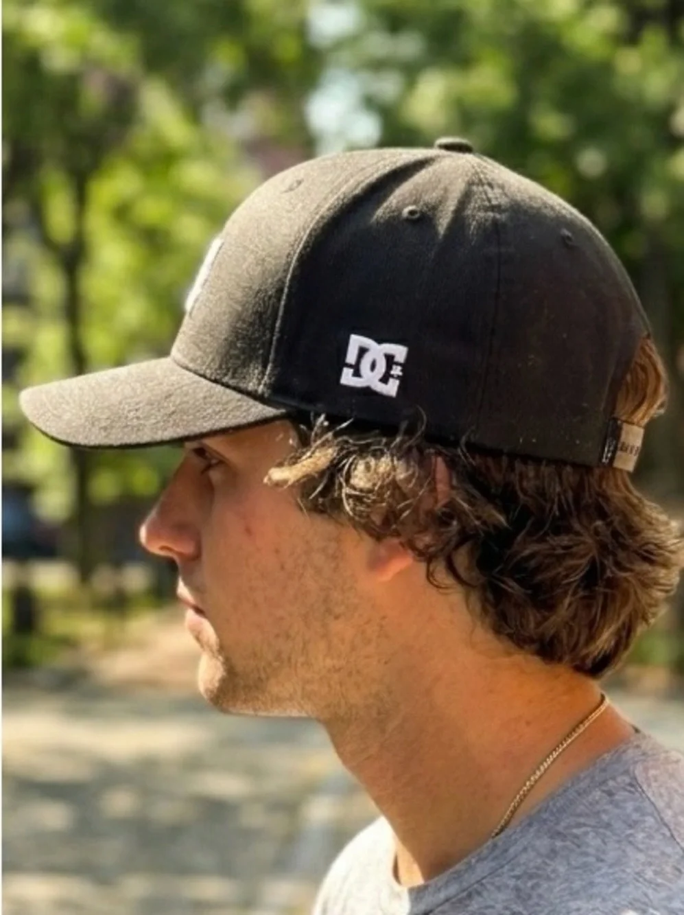 DC Shoes Co Black Adjustable Baseball Hat Cap Mens Skater Snapback Embroidered